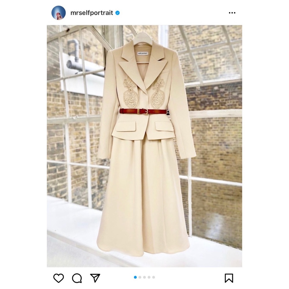 Self- portrait Tailored Crepe Midi Dress